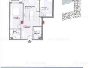 Appartement 3 chambres à vendre dans Cluj-napoca, zone Centru