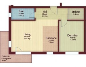 Appartement 2 chambres à vendre dans Floresti