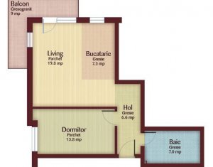 Appartement 2 chambres à vendre dans Floresti