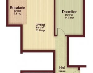 Appartement 2 chambres à vendre dans Floresti