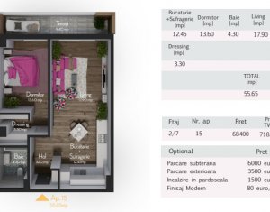 , 55.5m2 dans Cluj-napoca, zone Zorilor