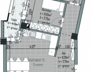Lakás 3 szobák eladó on Cluj-napoca, Zóna Centru