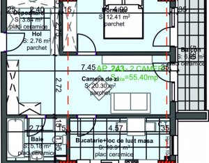 Appartement 2 chambres à vendre dans Cluj-napoca, zone Marasti