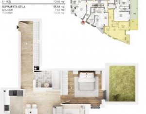 , 55.6m2 on Cluj-napoca, Zóna Gheorgheni