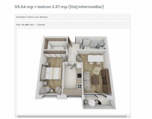 , 55.64m2 on Floresti