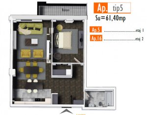 Appartement 2 chambres à vendre dans Cluj-napoca, zone Marasti