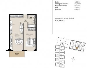 Apartment 2 rooms for sale in Cluj-napoca, zone Marasti