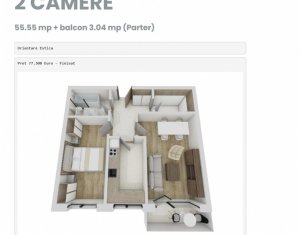 , 55.55m2 on Floresti