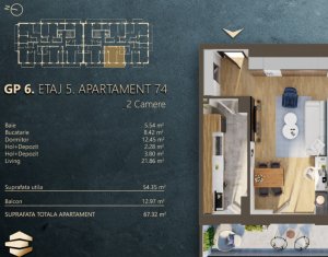 Lakás 2 szobák eladó on Cluj-napoca, Zóna Marasti