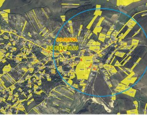 Cojocna, intravilan, 1600mp, priveliste peste bai, liniste aer curat
