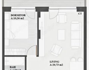 , 45m2 dans Floresti