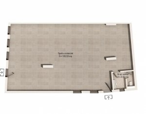 Spatiu comercial 240 mp, H=5,2m, zona Parcul Central 