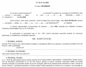 Telek eladó on Jucu De Mijloc